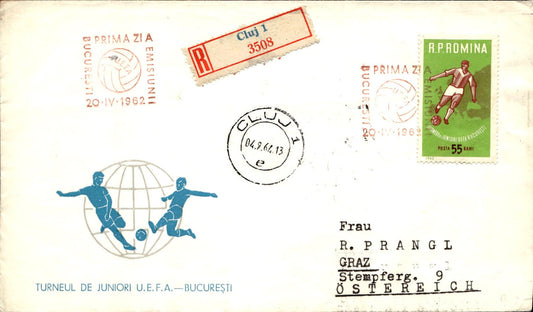 busta primo giorno Bucarest 1962