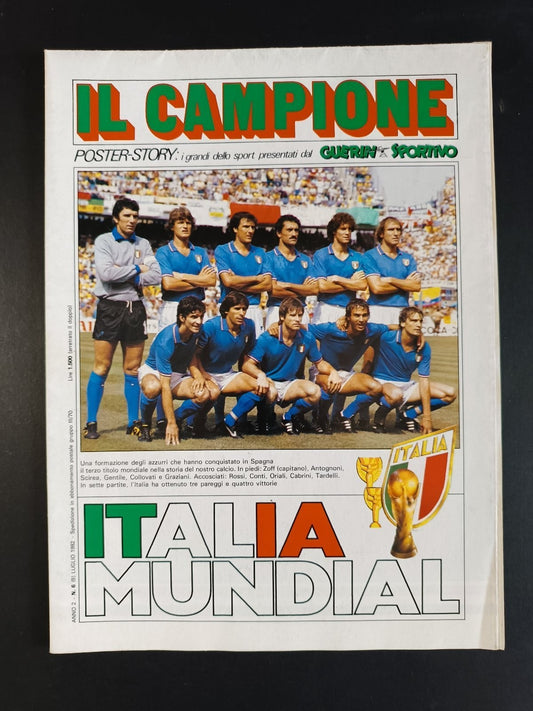 rivista poster IL CAMPIONE ITALIA MUNDIAL n 6 -1982