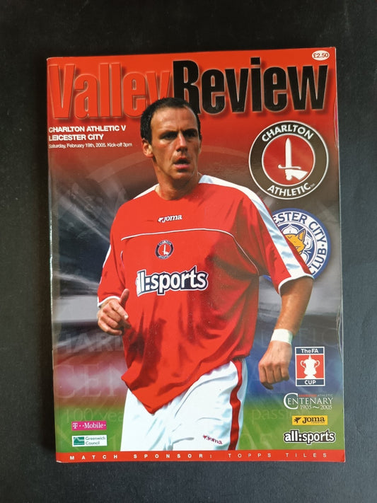 programma calcio Charlton Athletic vs Leichester City 2005
