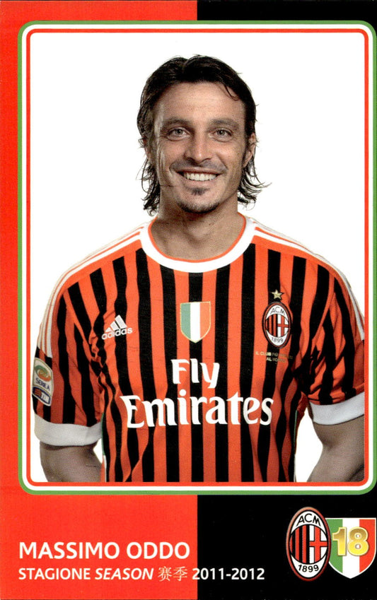 cartolina postcard Calcio Milan 2011-12 - Oddo