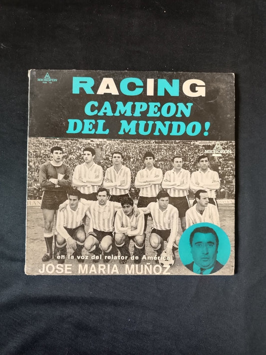disco 33 giri microfon Racing campeon mundo voz relator america