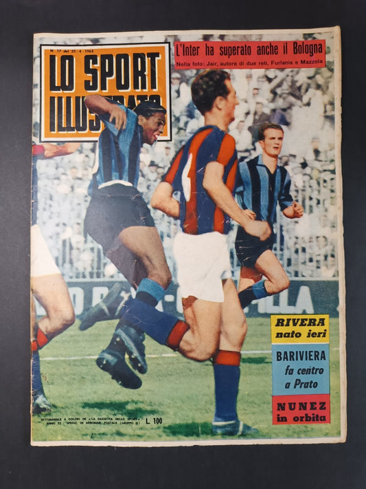 Rivista LO SPORT ILLUSTRATO  numero 17 anno 1963 Inter/Jair/Mazzola