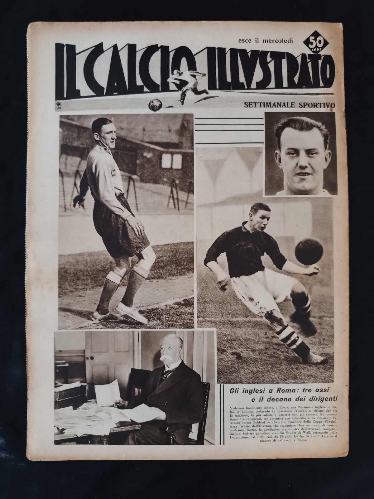 rivista IL CALCIO ILLUSTRATO anno 1933 numero 19 - Nazionale Schiavio