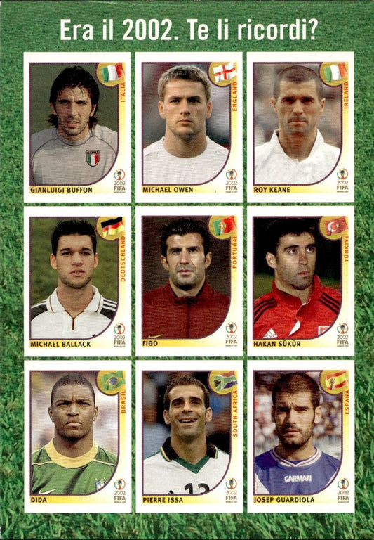 cartolina calciatori 2002 Korea Figo