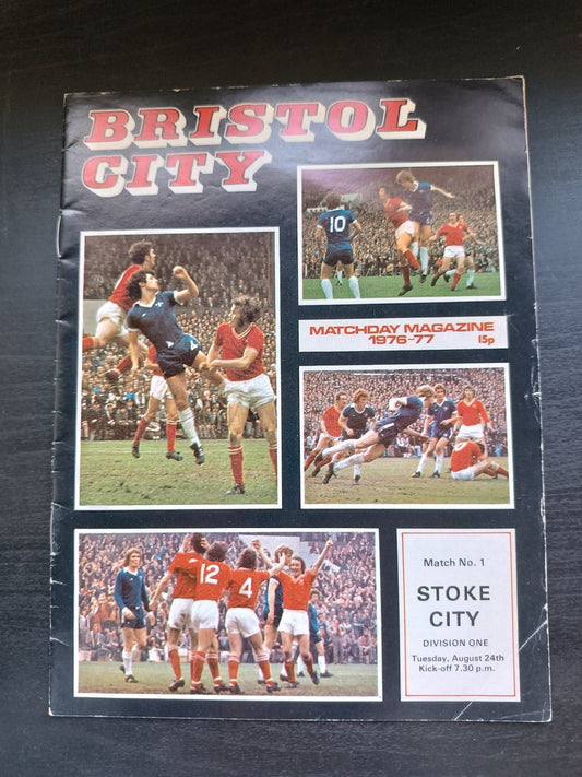 programma calcio Bristol City V Stoke City 24th 1976