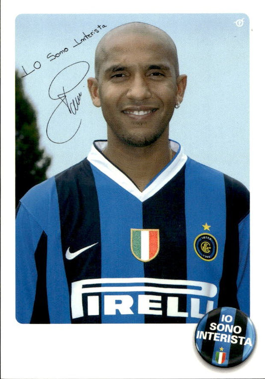Cartolina calciatore Inter Olivier Dacourt con autografo stampato