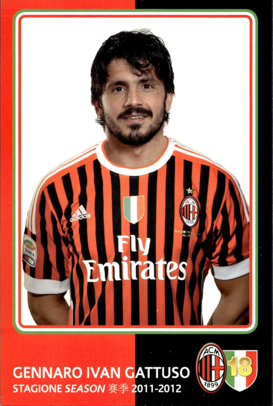 cartolina postcard Calcio Milan 2011-12 - Gattuso