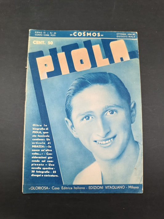 Rivista sportiva Cosmo anno 1934 numero 64 Silvio Piola