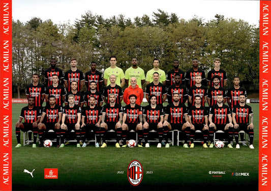 cartolina postcard calcio MILAN 2022-2023