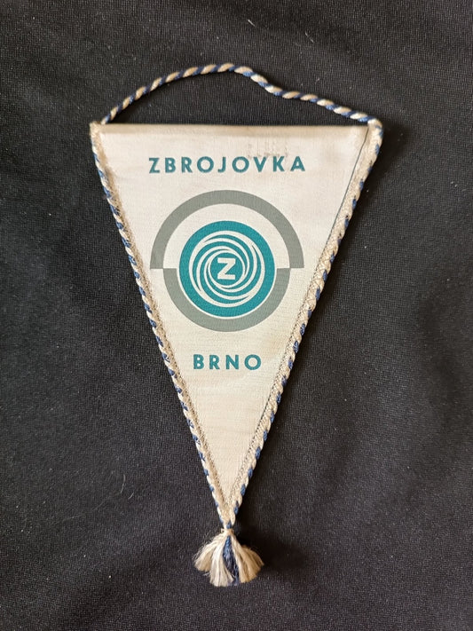 Gagliardetto Calcio Soccer Pennant Zbrojovka Brno Cecoslovacchia Vintage