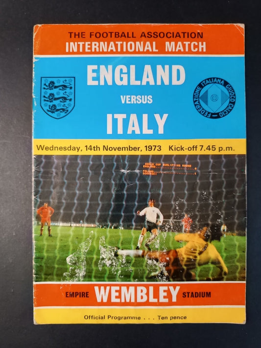 programma ENGLAND-ITALY 1973 Wembley (inglese)