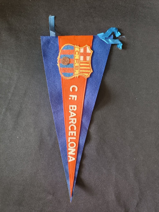 Gagliardetto Pennant C.F. Barcelona Spagna Calcio Vintage