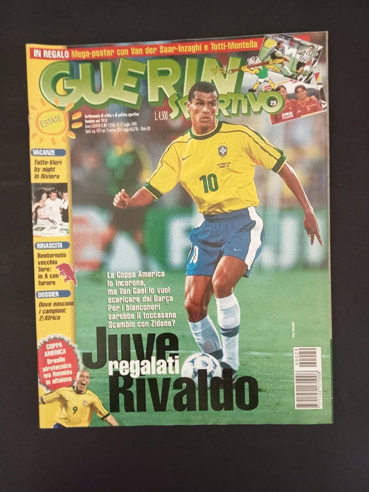 rivista GUERIN SPORTIVO anno 1999 numero 29 - Rivaldo (con poster)