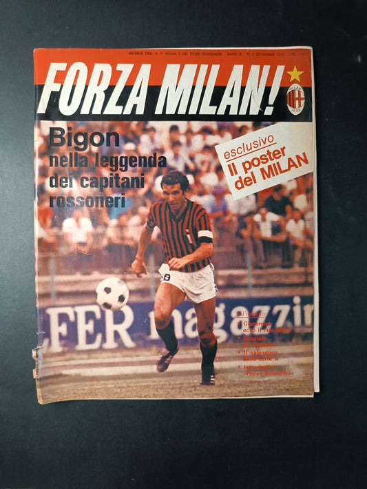 rivista FORZA MILAN - Milan Clubs - anno 1979 n 9 (no poster)