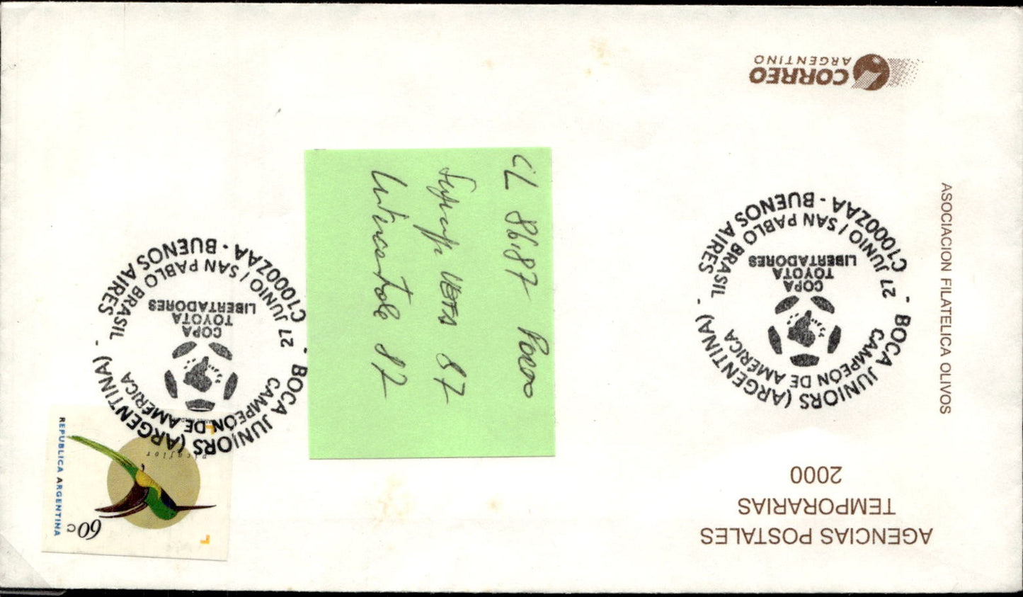 busta primo giorno Correos Uruguay 1980