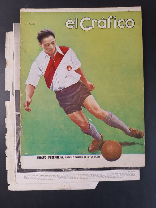 Rivista EL GRAFICO numero 945 anno 1937 Adolfo Pedernera/Angel Lo Valvo