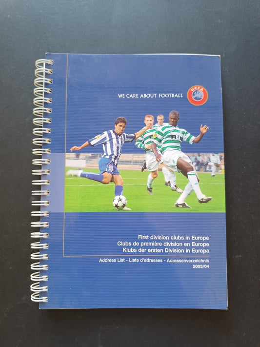 Address list First division clubs in Europe 2003/04