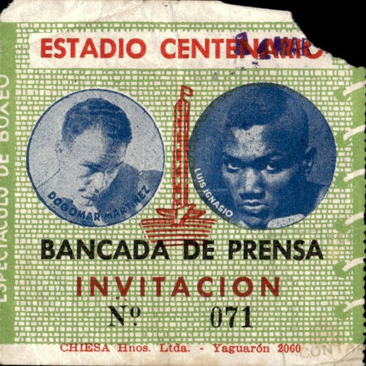 biglietto stadio DOGOMAR MARTINEZ VS LUIS IGNASIO ESPECTACULO BOXEO PROFESIONAL