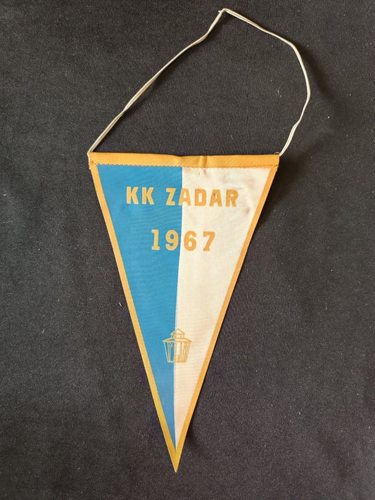 Gagliardetto Pennant KK Zadar Jugoslavia Basket 1967 Vintage