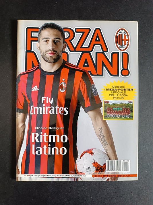 rivista FORZA MILAN - anno 2017 n 10 - Rodriguez (con poster)