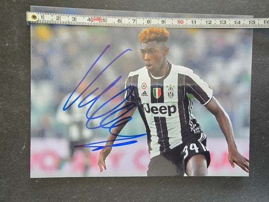 Autografo autograph originale su foto Moise KEAN Juventus rookie