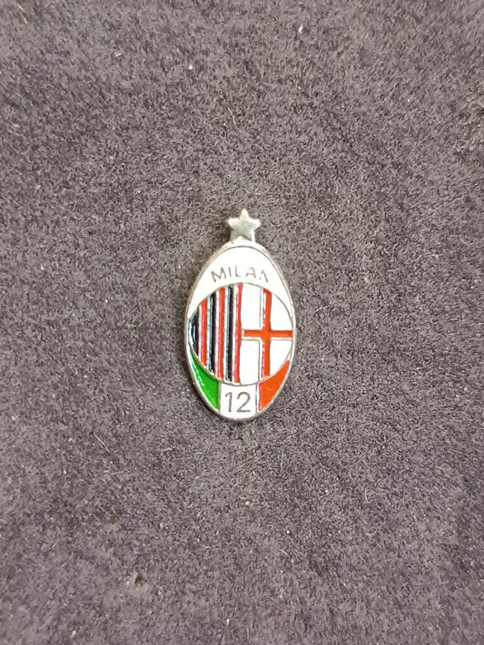 old pins Pin Badge Spilla A.C.Milan ovale 12 stella scudetti senza piedino 247
