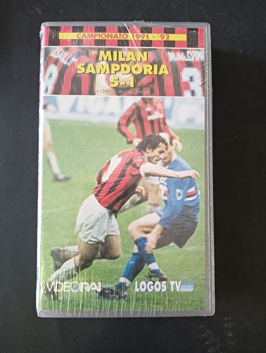 VHS CAMPIONATO 1991-92 MILAN-SAMPDORIA 5-1 Logos Tv