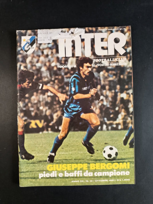 rivista INTER Football club n 10 - 1981 - Beppe Bergomi