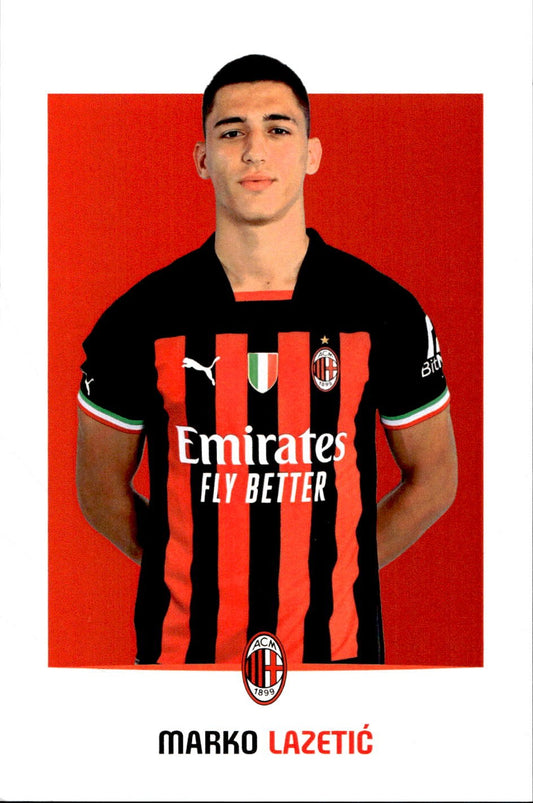 cartolina postcard Calcio Milan 2022/23 - Lazetic