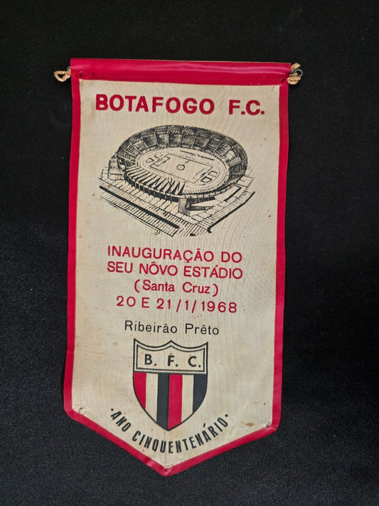 old Gagliardetto pennant banderin  BOTAFOGO F.C Ano cinquantenario 1968 B.F.C.