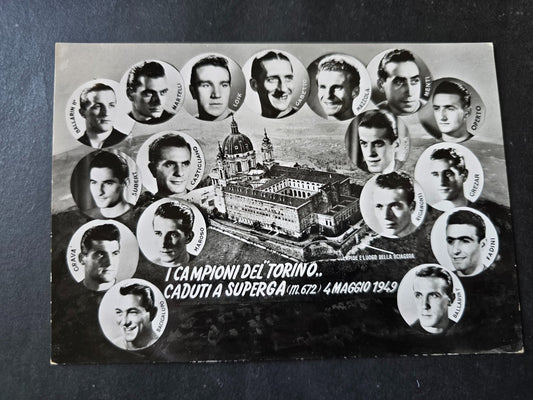 Fotocartolina Il Grande Torino tragedia Superga
