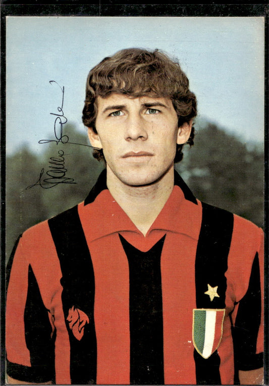 cartolina postcard calcio Milan Franco Baresi 1988 con Autografo