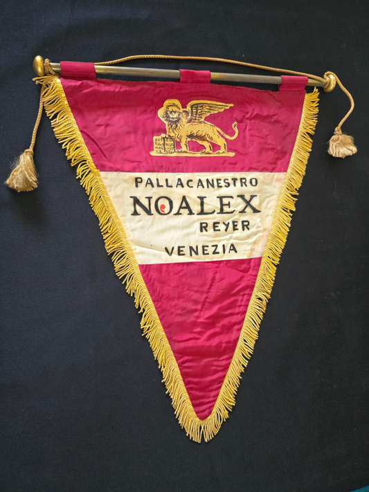 Gagliardetto Pennant PALLACANESTRO NOALEX REYER VENEZIA BASKET originale ANNI 70