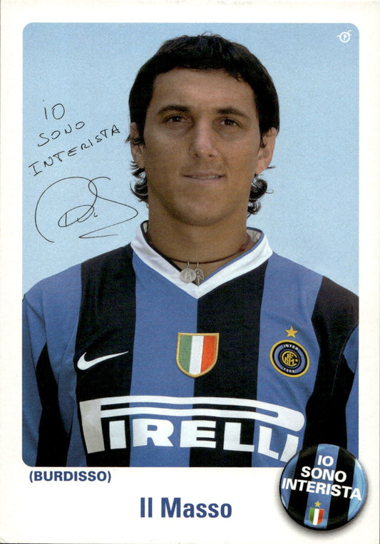 cartolina calciatori Io sono interista Burdisso