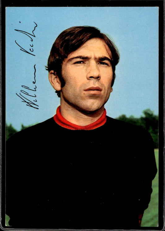 Cartolina Villiam Vecchi Milan con autografo stampato