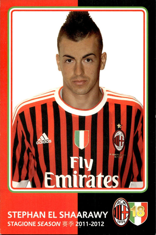 cartolina postcard Calcio Milan 2011-12 - El Shaarawy