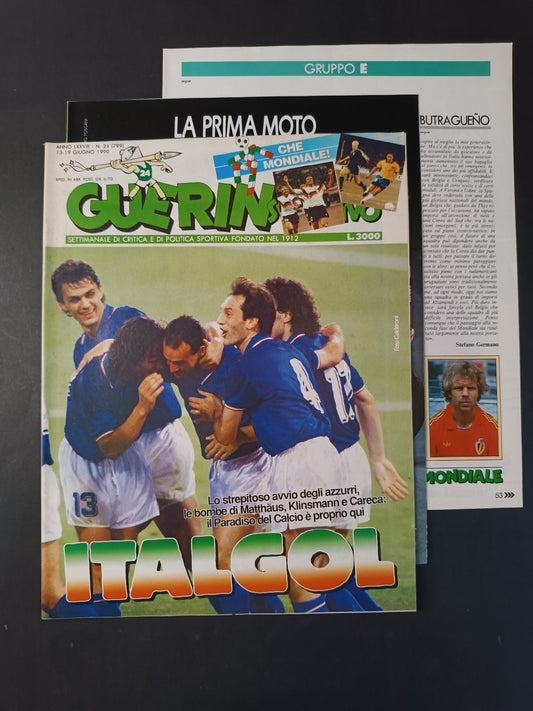 Rivista GUERIN SPORTIVO numero 24 anno 1990 Mondiali (A)