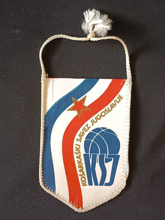 Gagliardetto Pennant Ko�arka�ki Savez Jugoslavije Yugoslavia Basket Vintage