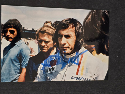 Autografo autograph originale su foto  Jackie Stewart automobilismo