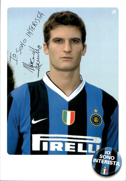 Cartolina calciatore Inter Marco Andreolli con autografo stampato