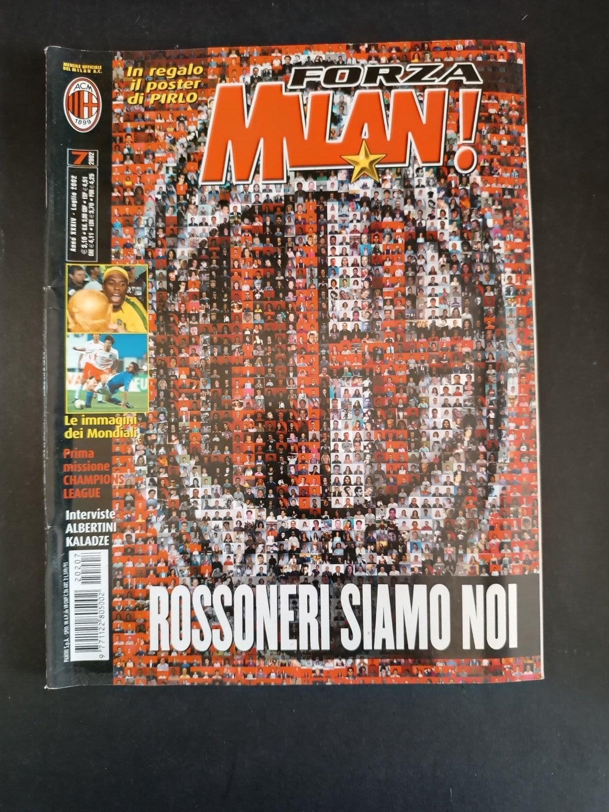 rivista FORZA MILAN - anno 2002 - n 7 MILAN (con poster)
