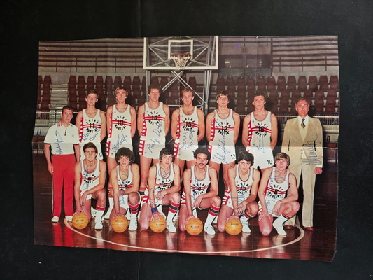 CHINAMARTINI Auxilium Basket Torino Poster anni 70/80 autografato in originale