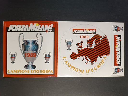Adesivo MILAN - Composizione FORZA MILAN 1989 Campioni d'europa
