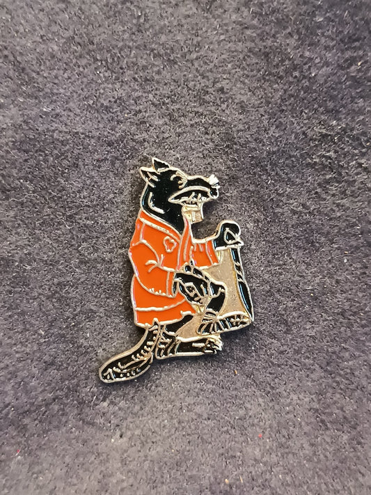Old Pins Pin Badge Spilla A.C.Milan Lupo Volpe ROSSONERO senza ferma piedino 433