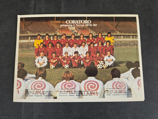 Cartolina Autografi stampati Torino Calcio 1979/80 ufficiale  CORATORO
