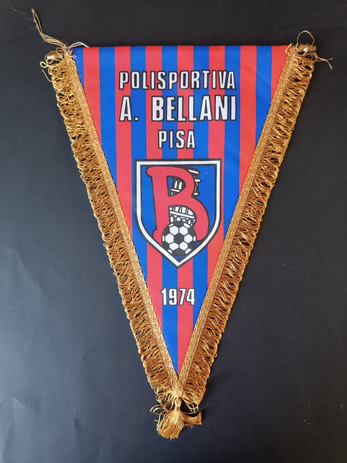 gagliardetto Pennant calcio Polisportiva A.Bellani 1974