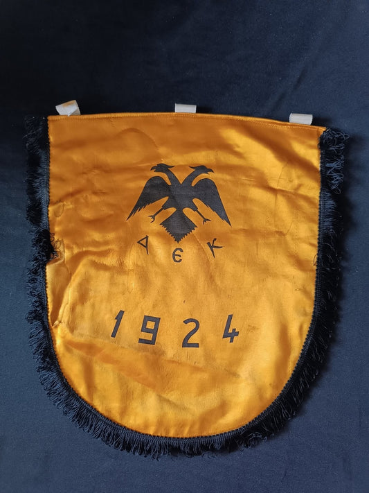 Gagliardetto Pennant AEK Atene Grecia Calcio 1924 Vintage