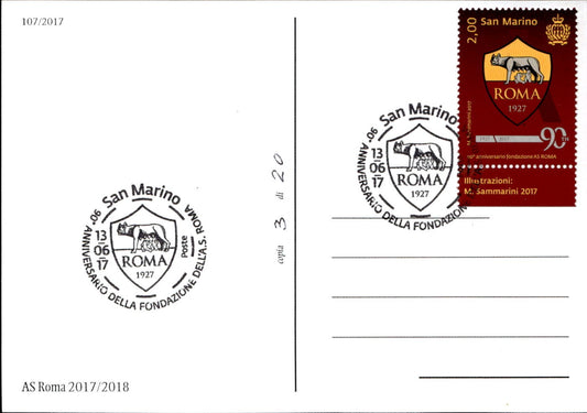 /Cartolina A.S Roma 2017/2018