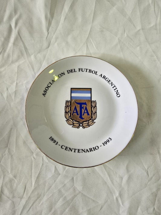 piatto ceramica 19 cm Associacion del futbol Argentino Centenario 1893 - 1993
