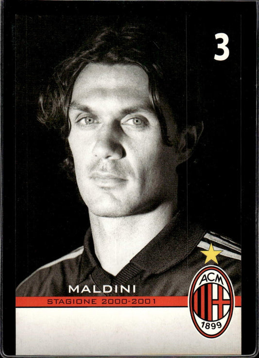 cartolina postcard Calcio Milan 2000/01 - Maldini